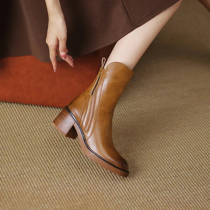 Chic ankle timeless elegance boots for women | Selina -3