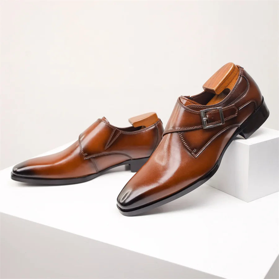 Lorenzo milano monk strap shoes for men | Vittorio -9