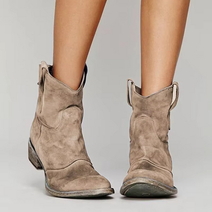 Classic pointed toe western ankle boots for women | Sierra -2