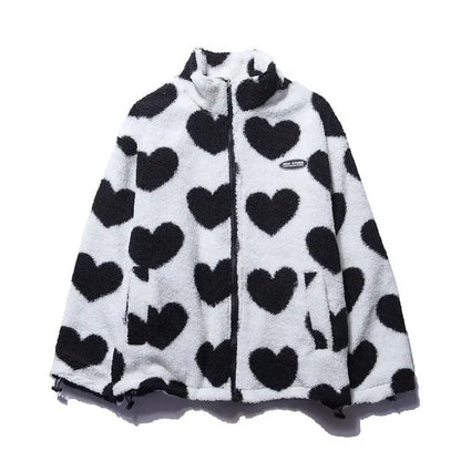 Reversible pattern heart jacket for women | Amelina -2