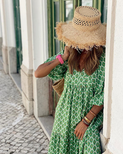Maxi boho dress for women | Viona -6