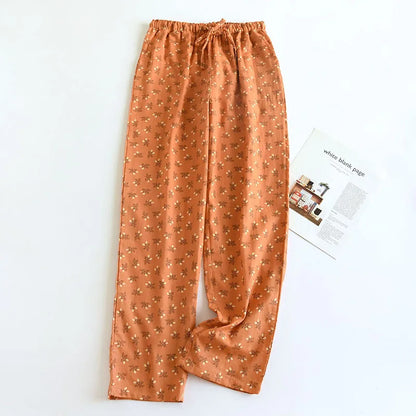 Relaxed floral lounge pants for women | Solene -5