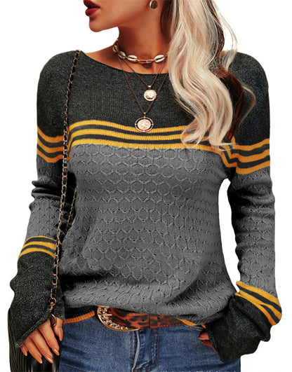 Elegant round neck sweater for women | Claire -15