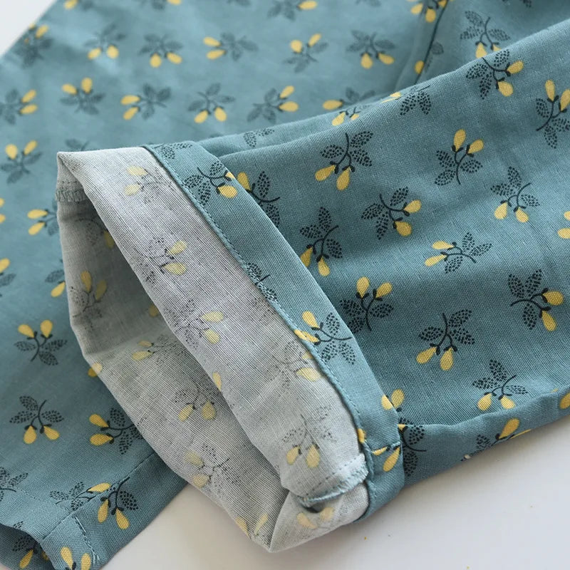 Relaxed floral lounge pants for women | Solene -4