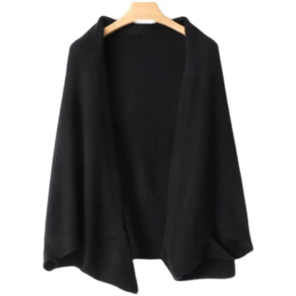 Elegant draped shawl cape for women | Seliora -5