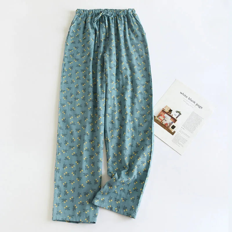 Relaxed floral lounge pants for women | Solene -2
