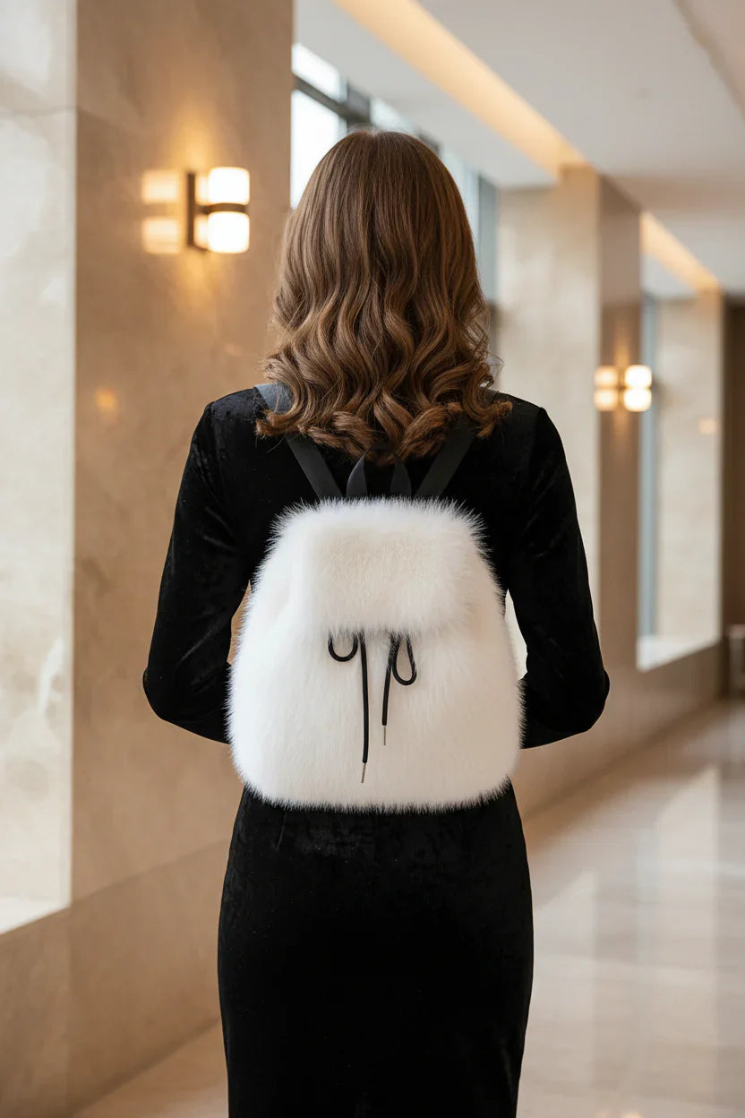 Backpack compact drawstring elegant style handbag for women | Isaline -6