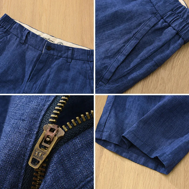 Casual linen shorts for men | Myron -13