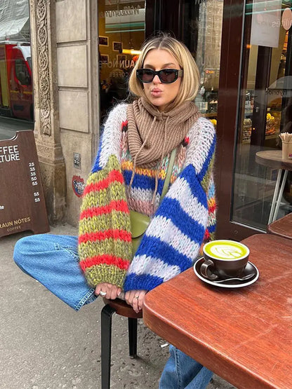 Colorful mohair sweater for women | Celestine -2