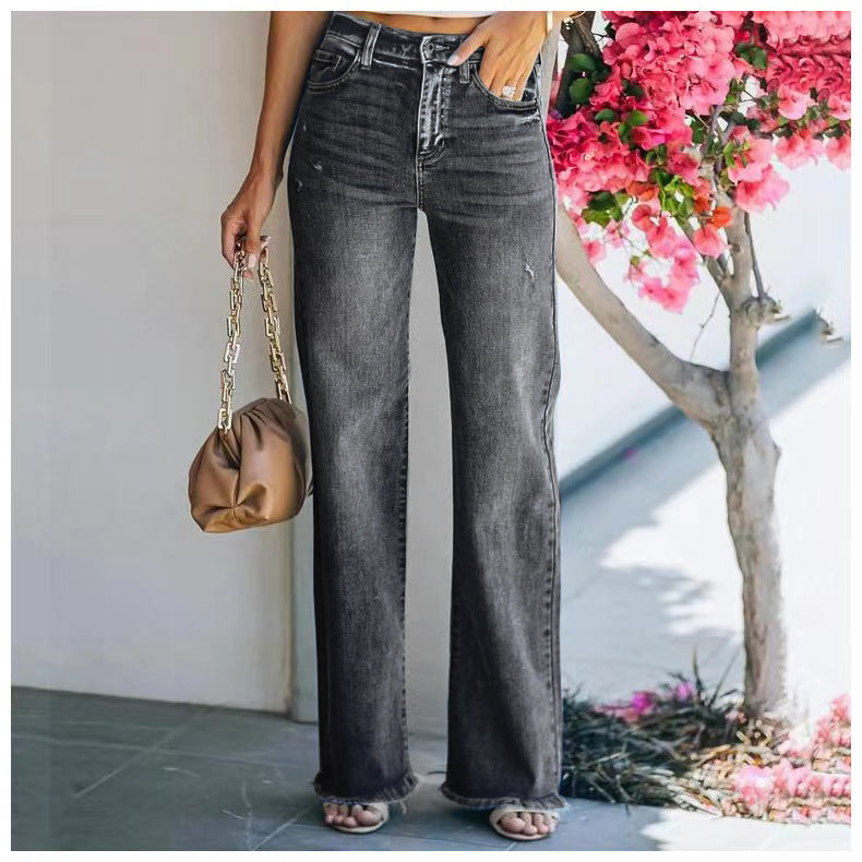 Bootcut washed jeans for women | Lizzy -7