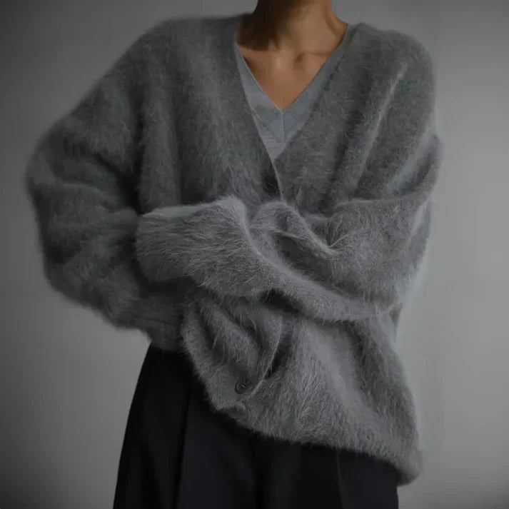 Women’s elegant loose-fit cashmere cardigan for women | Ella -6