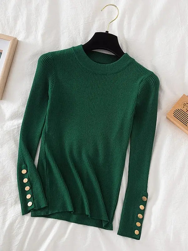 Buttoned comfortable sweater for women | Sophia -14
