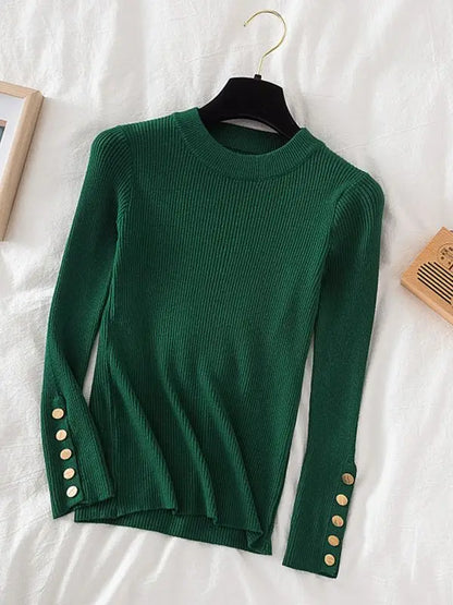 Buttoned comfortable sweater for women | Sophia -14