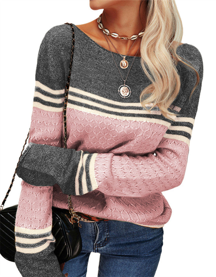 Elegant round neck sweater for women | Claire -4