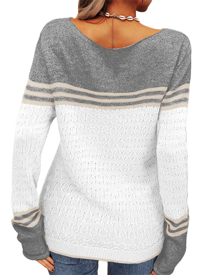 Elegant round neck sweater for women | Claire -3