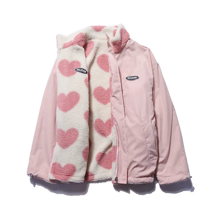 Double face shape heart parka for women | Adeline -3