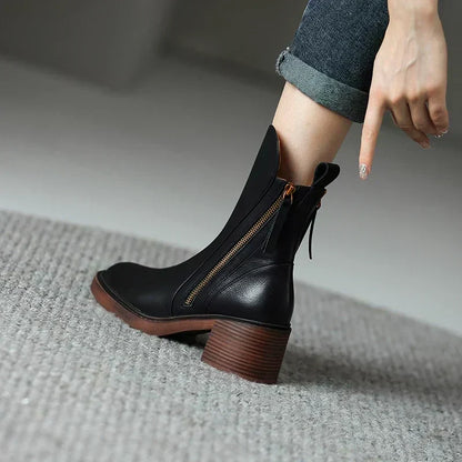 Chic ankle timeless elegance boots for women | Selina -2