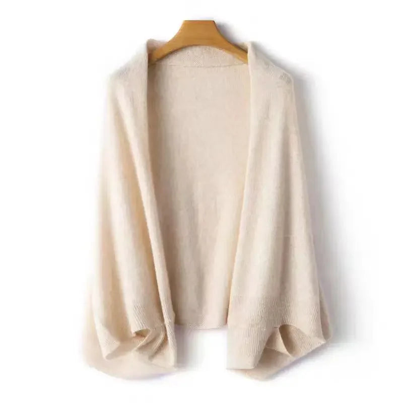 Elegant draped shawl cape for women | Seliora -3