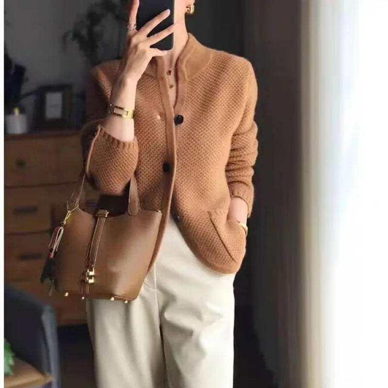 Soft neck cardigan for women | Grace Half -2
