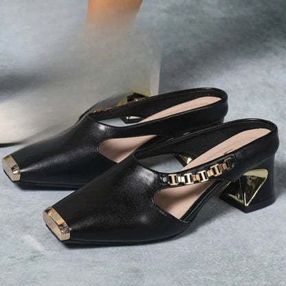 Elegant toe metallic pumps for women | Clara -9