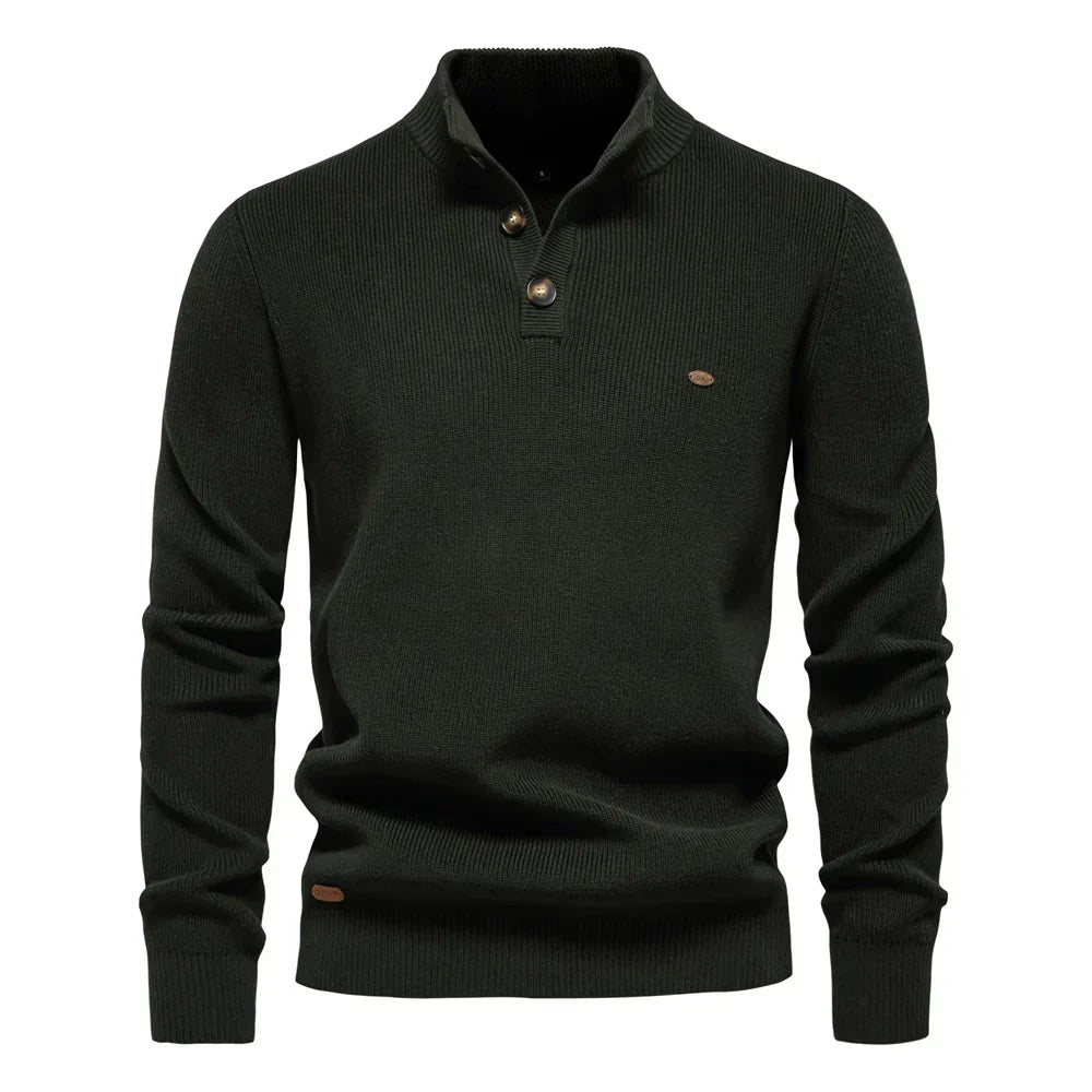 Soft button-up sweater for men | Marius -3