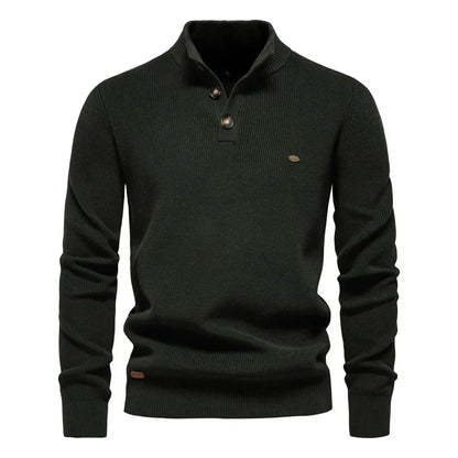 Soft button-up sweater for men | Marius -3
