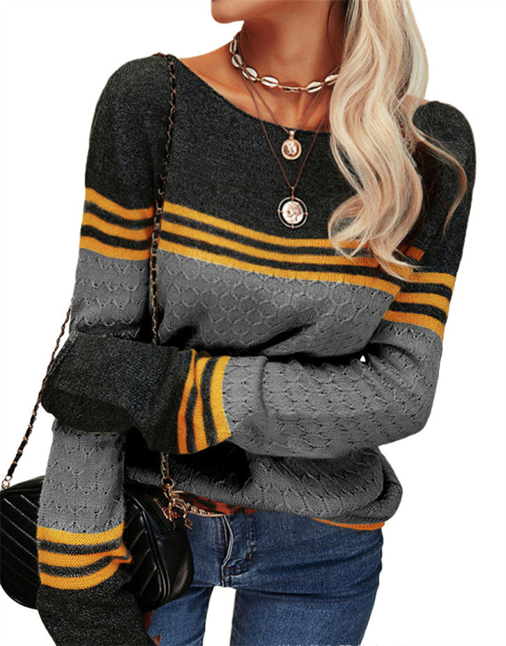 Elegant round neck sweater for women | Claire -16