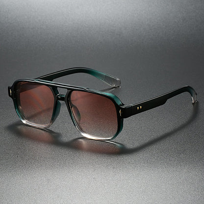 Angular aviator double bridge sunglasses for men | Zephyr -6