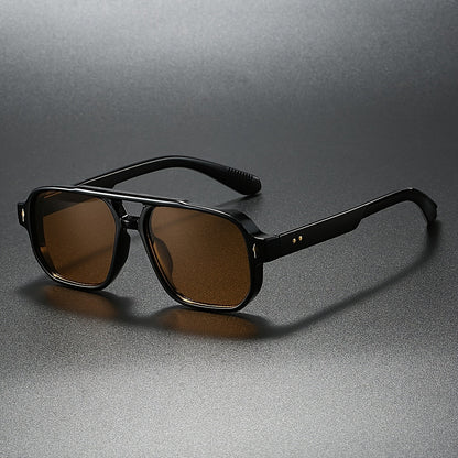 Angular aviator double bridge sunglasses for men | Zephyr -2
