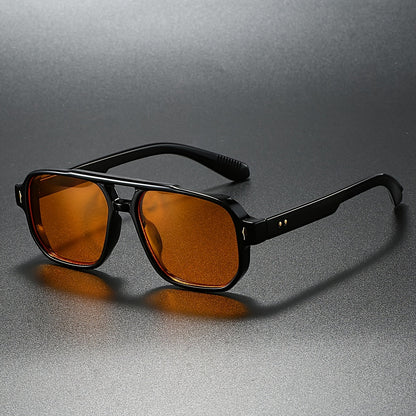 Angular aviator double bridge sunglasses for men | Zephyr -1