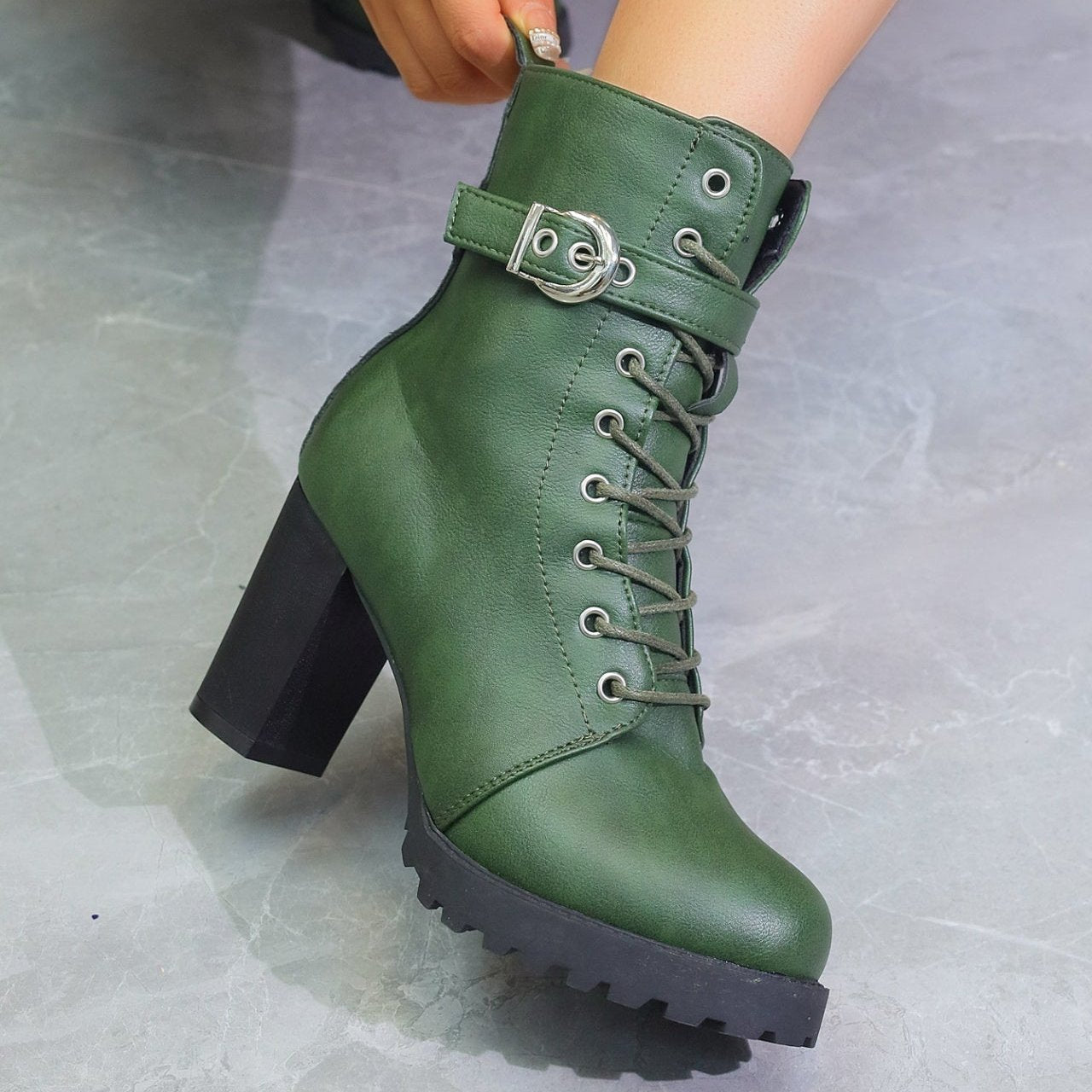 Heeled ankle flared boots for women | Esme -10