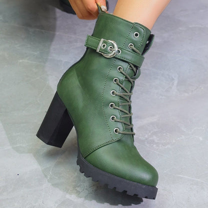 Heeled ankle flared boots for women | Esme -10