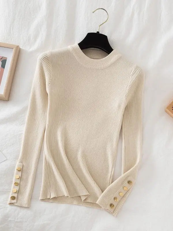 Buttoned comfortable sweater for women | Sophia -19