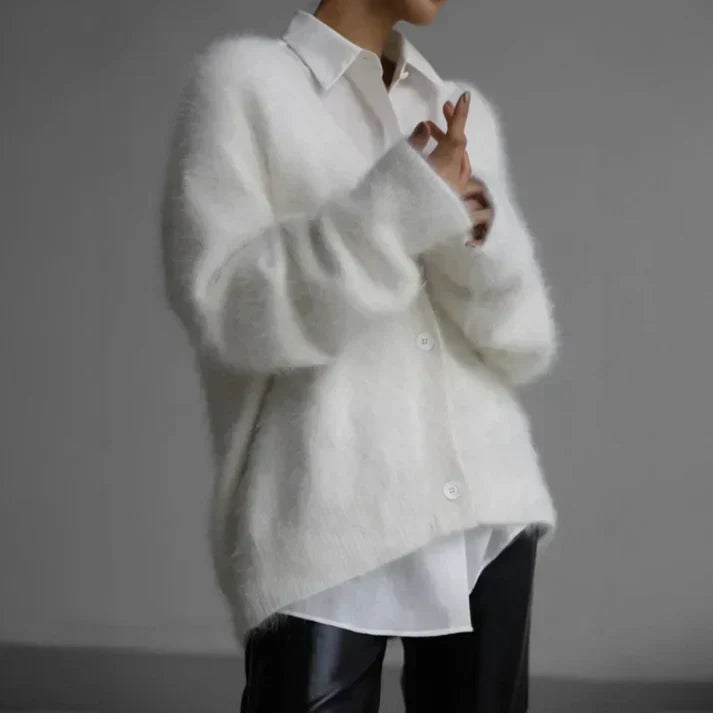 Women’s elegant loose-fit cashmere cardigan for women | Ella -5
