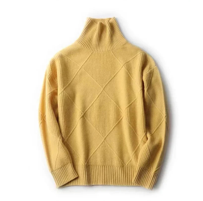 Allegra diamond knit cashmere sweater for women | Celestine -7