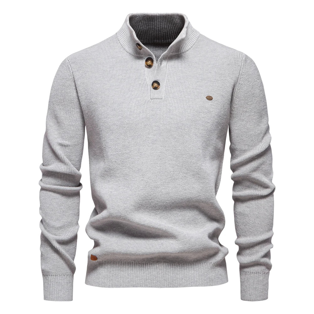 Soft button-up sweater for men | Marius -2