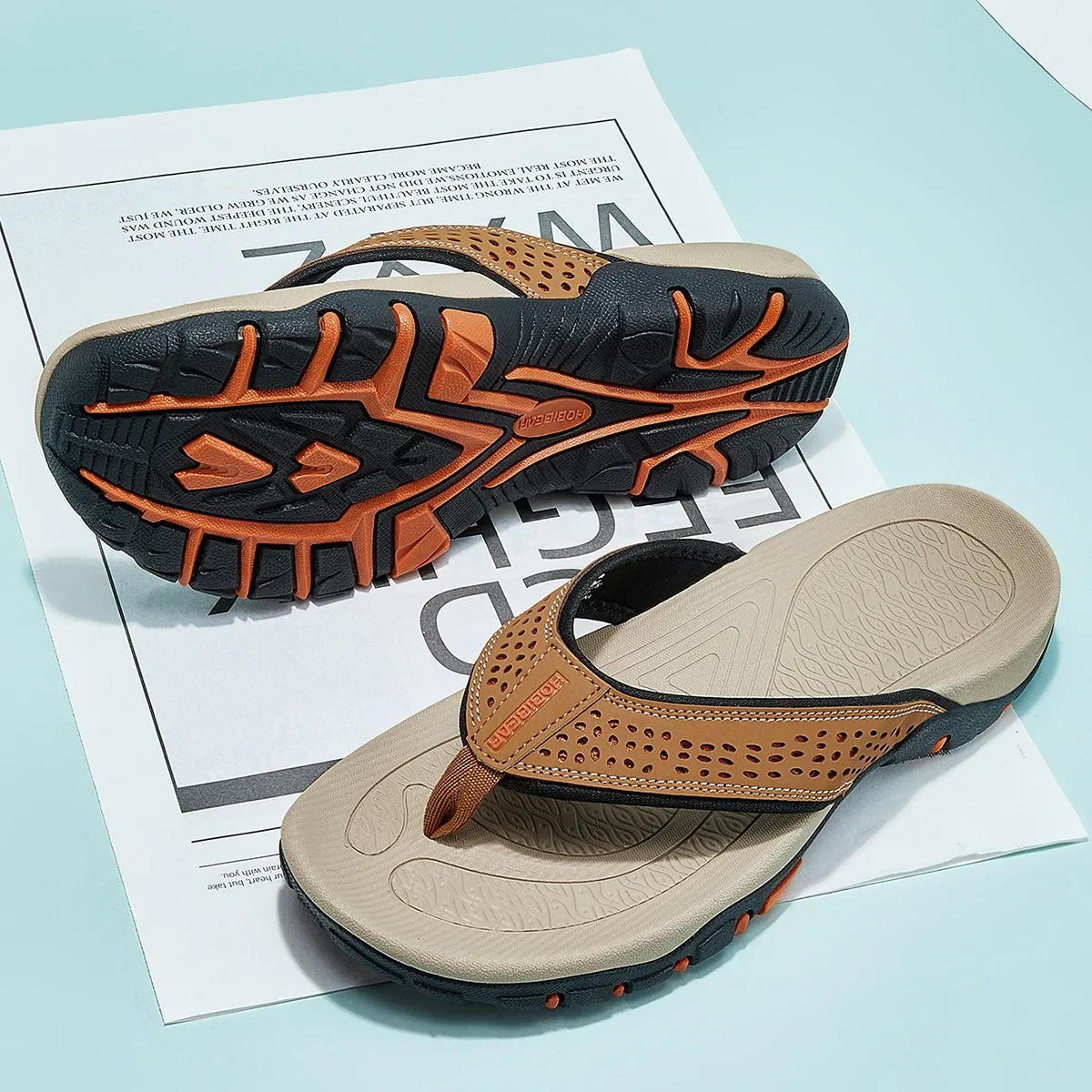 Supportive athletic flip flops arch cardigan for men | WaveStride -3