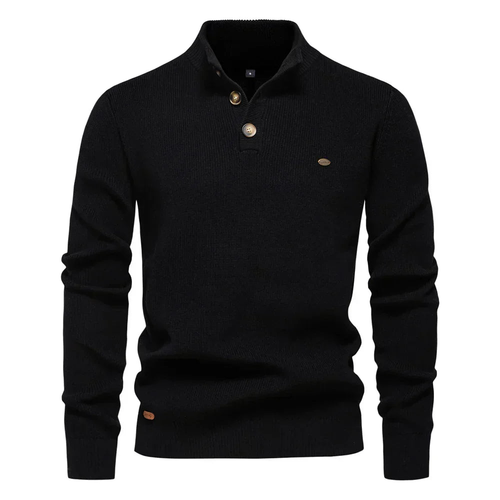 Soft button-up sweater for men | Marius -5