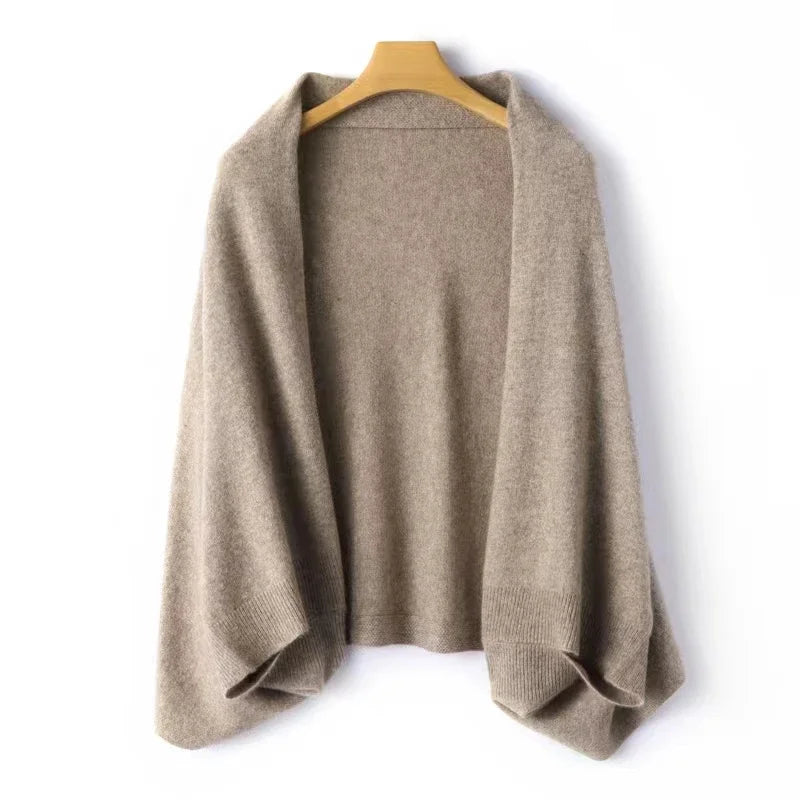 Elegant draped shawl cape for women | Seliora -1