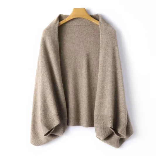 Elegant draped shawl cape for women | Seliora -1