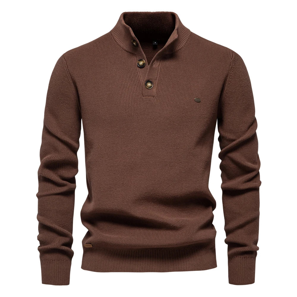 Soft button-up sweater for men | Marius -4
