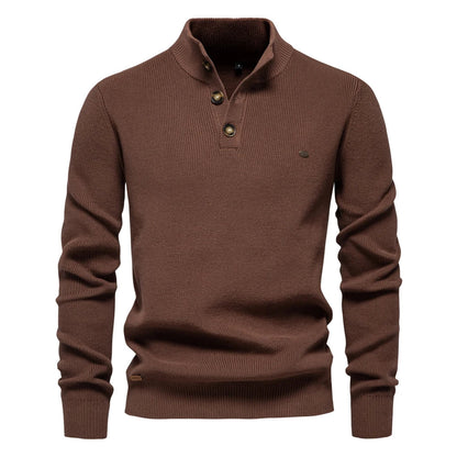 Soft button-up sweater for men | Marius -4