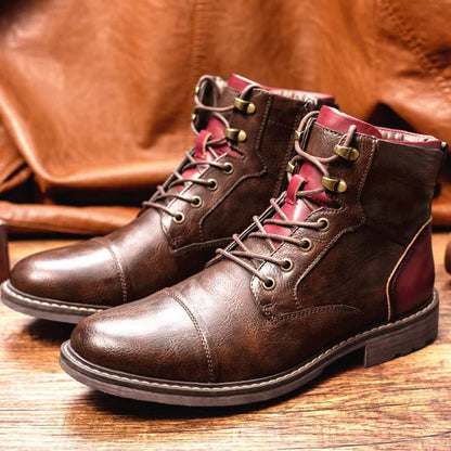 Ankle lace-up vintage boots for men | Ronan -2