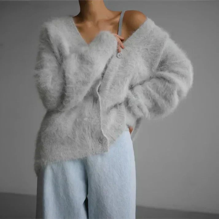 Women’s elegant loose-fit cashmere cardigan for women | Ella -4