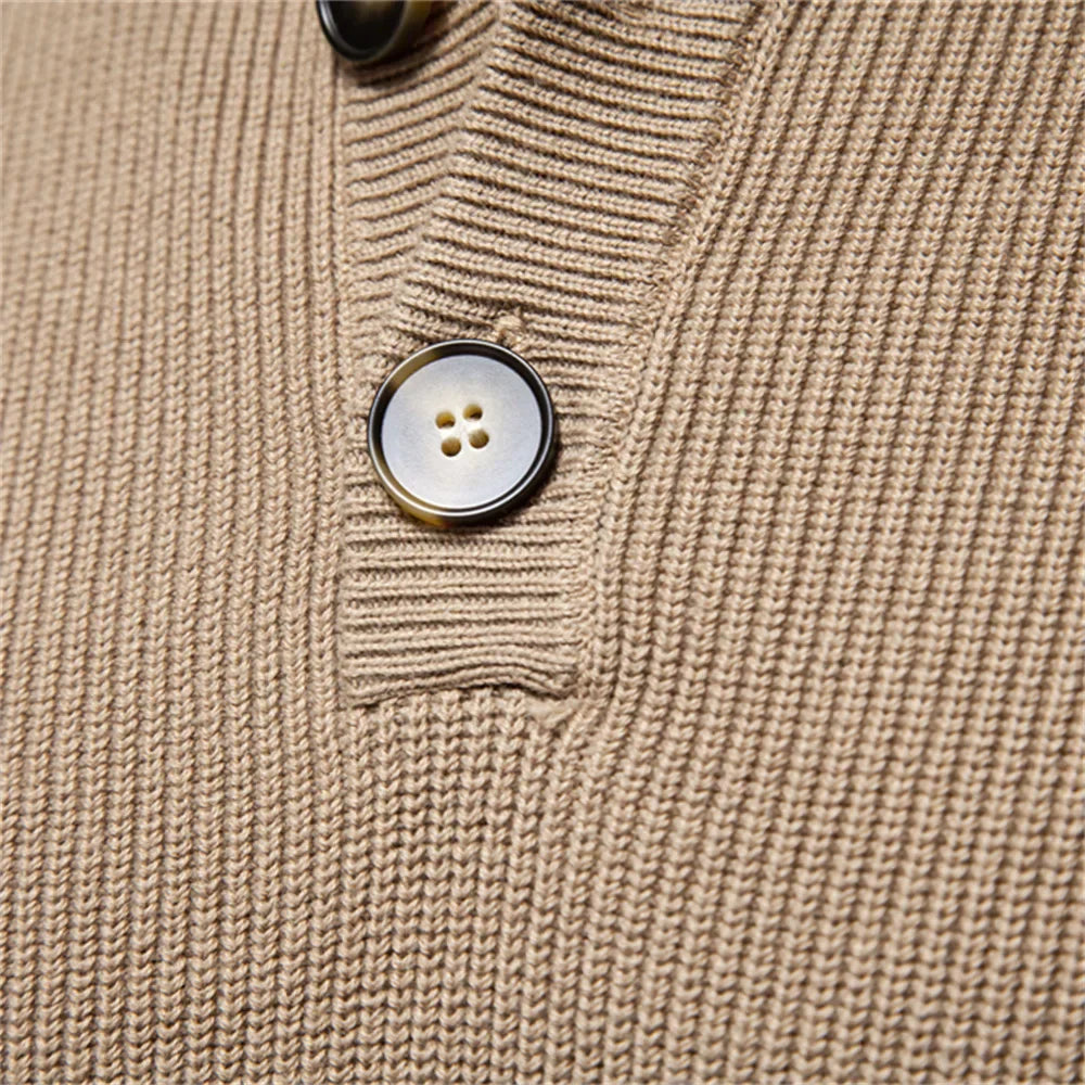 Soft button-up sweater for men | Marius -8