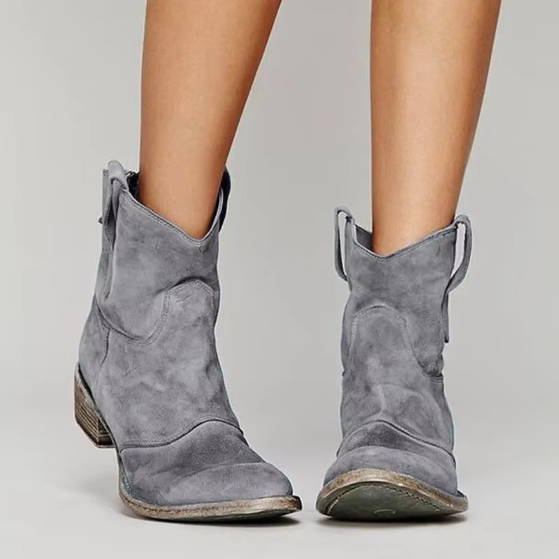 Classic pointed toe western ankle boots for women | Sierra -4