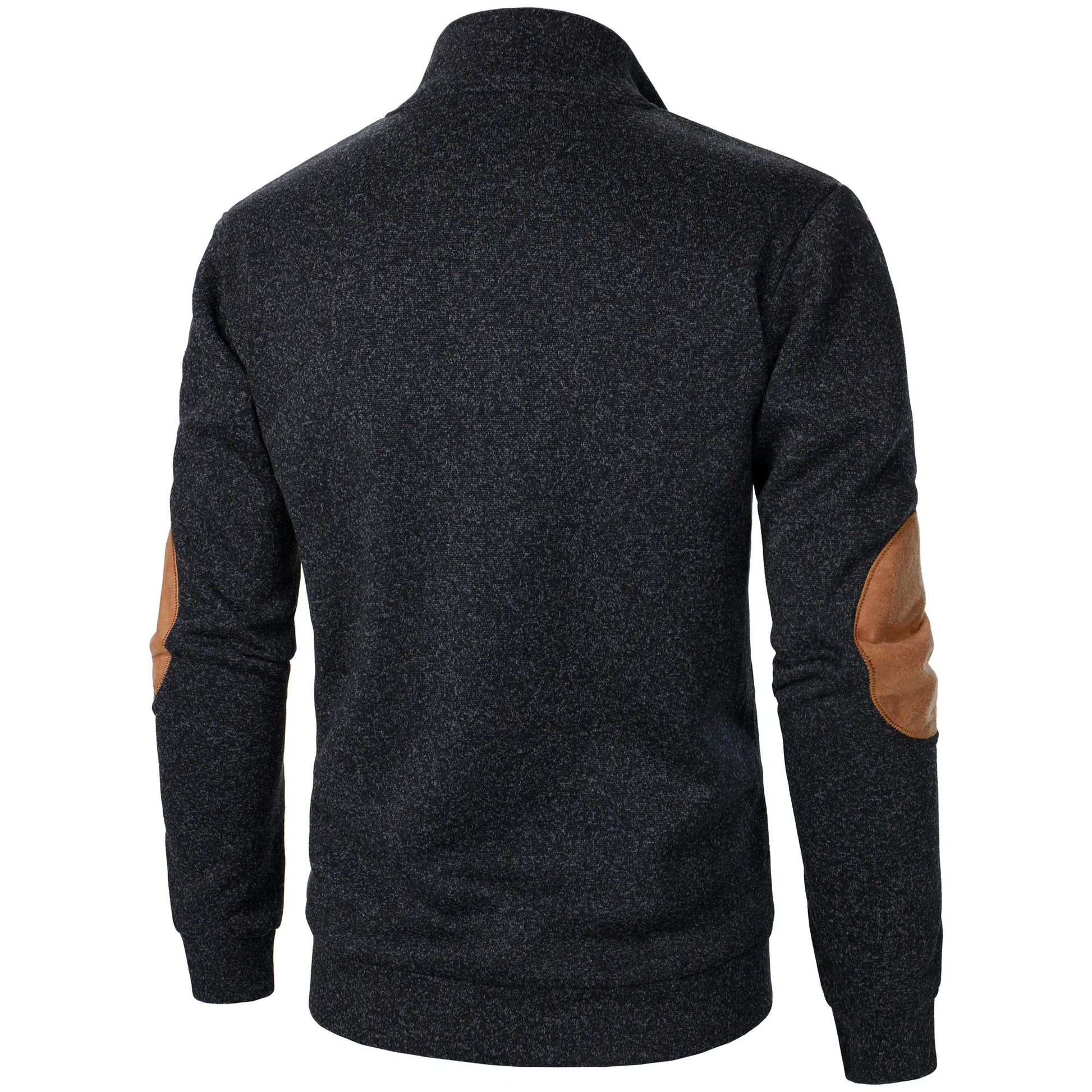 Buttoned collar elbow pads sweater for men | Adrien -11