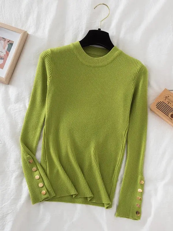 Buttoned comfortable sweater for women | Sophia -15