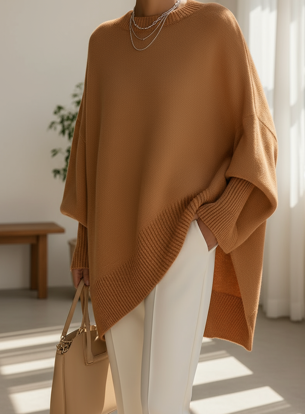Oversized elegant sweater for women | Serena -11