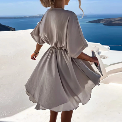 Wrap summer dress for women | Fiora -9